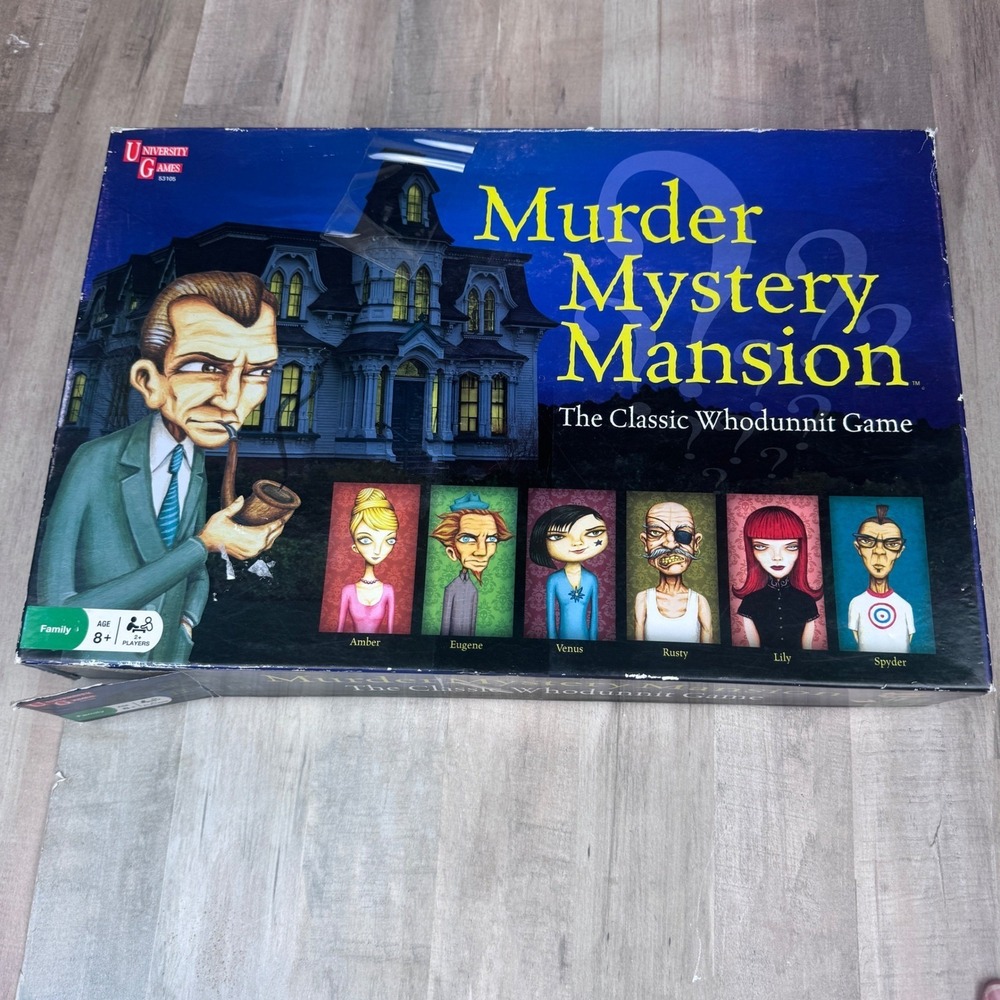 NEW Murder Mystery Mansion Board Game University Games Complete